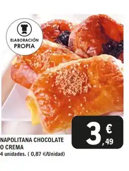 E.Leclerc Napolitana chocolate o crema oferta