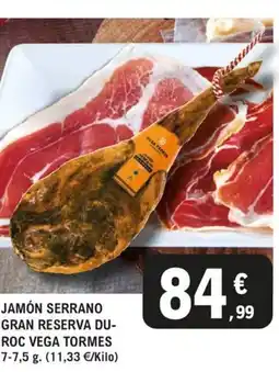 E.Leclerc Jamón serrano gran reserva du- roc vega tormes oferta