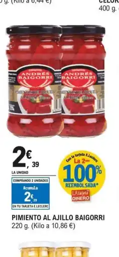 E.Leclerc BAIGORRI Pimiento al ajillo oferta