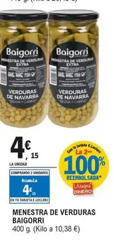 E.Leclerc BAIGORRI Menestra de verduras oferta