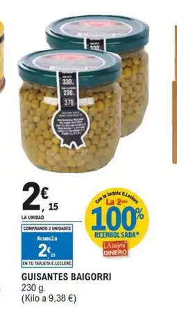 E.Leclerc BAIGORRI Guisantes oferta