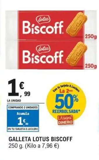 E.Leclerc LOTUS BISCOFF Galleta oferta