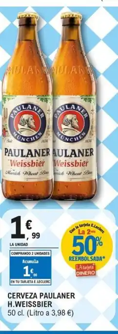 E.Leclerc PAULANER H.WEISSBIER Cerveza oferta