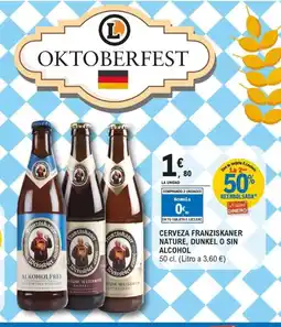 E.Leclerc OKTOBERFEST Cerveza franziskaner nature, dunkel o sin alcohol oferta