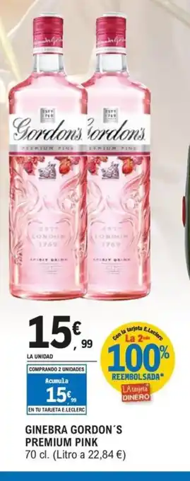 E.Leclerc Ginebra gordon's premium pink oferta