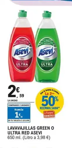 E.Leclerc ASEVI Lavavajillas green o ultra red oferta