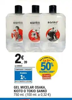 E.Leclerc SANKO Gel micelar osaka, kioto o tokio oferta