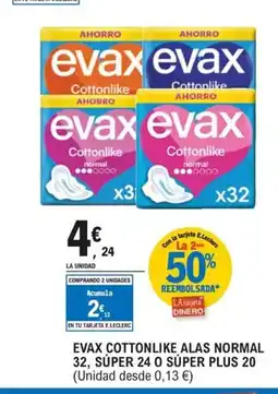E.Leclerc Cottonlike alas normal 32, súper 24 0 súper plus 20 oferta