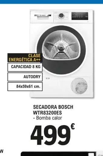 E.Leclerc BOSCH Secadora WTR83200ES oferta