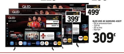 E.Leclerc SAMSUNG QLED UHD 4K 43Q7F oferta