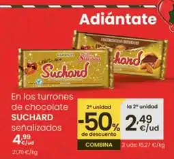 Eroski SUCHARD En los turrones de chocolate oferta