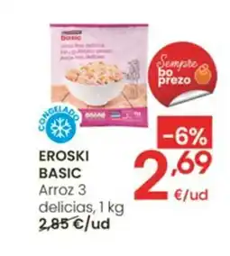 Eroski EROSKI BASIC Arroz 3 delicias oferta