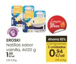 Eroski EROSKI Natillas sabor vainilla oferta