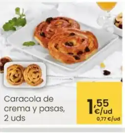 Eroski Caracola de crema y pasas oferta