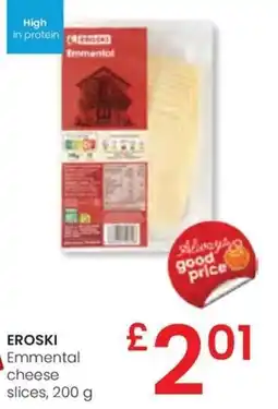 Eroski EROSKI Emmental cheese slices oferta