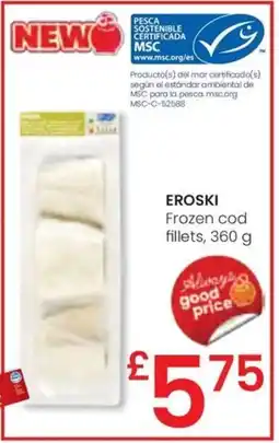 Eroski EROSKI Frozen cod fillets oferta