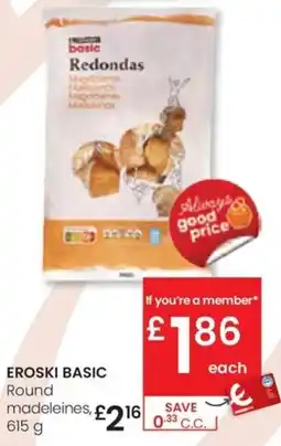 Eroski EROSKI BASIC Round madeleines oferta