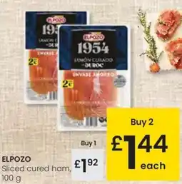 Eroski ELPOZO Sliced cured ham, oferta
