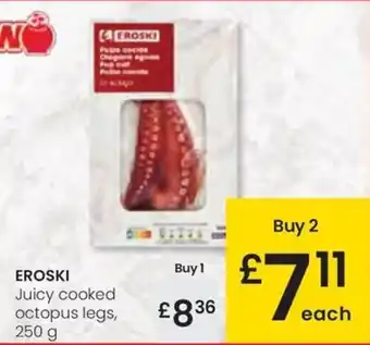 Eroski EROSKI Juicy cooked octopus legs oferta