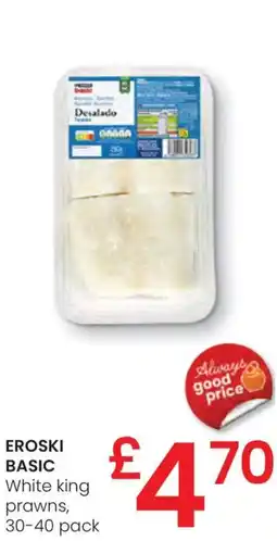 Eroski EROSKI Basic white king prawns, oferta