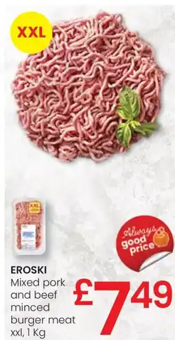 Eroski EROSKI Mixed pork and beef minced burger meat xxl oferta