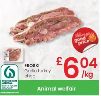 Eroski EROSKI Garlic turkey chop oferta