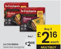 Eroski LA COCINERA Selected lasagnas oferta
