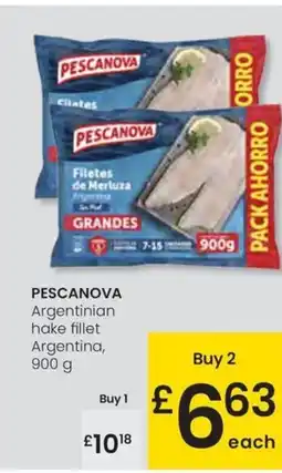 Eroski PESCANOVA Argentinian hake fillet Argentina, oferta