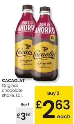 Eroski CACAOLAT Original chocolate shake oferta
