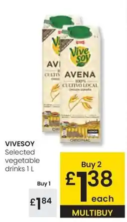 Eroski VIVESOY Selected vegetable drinks oferta
