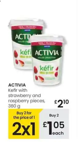 Eroski ACTIVIA Kefir with strawberry and raspberry pieces oferta
