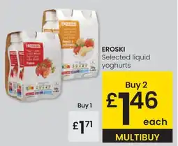 Eroski EROSKI Selected liquid yoghurts oferta