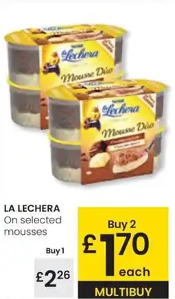 Eroski LA LECHERA On selected mousses oferta