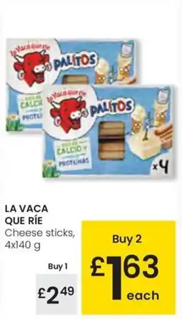 Eroski LA VACA QUE RIE Cheese sticks oferta