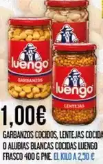Claudio Luengo - garbanzos cocidos, lentejas cocida o alubias blancas cocidas frasco oferta