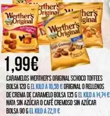 Claudio Werther's - caramelos original schoco toffees bolsa oferta