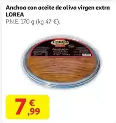 Alcampo Loira - anchoa con aceite de oliva virgen extra oferta