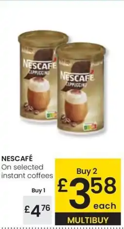 Eroski NESCAFÉ On selected instant coffees oferta