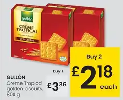 Eroski GULLÓN Creme Tropical golden biscuits oferta