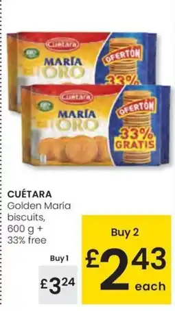 Eroski CUÉTARA Golden María biscuits oferta