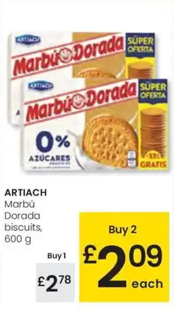 Eroski ARTIACH Marbú Dorada biscuits, oferta