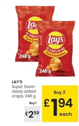 Eroski LAY'S Super Saver ready salted crisps oferta