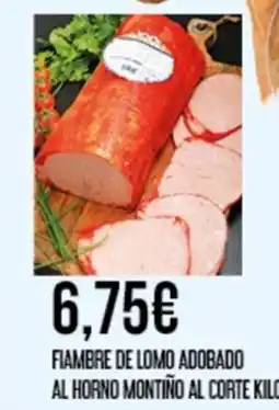 Claudio Fiambre de lomo adobado al horno montiño al corte oferta