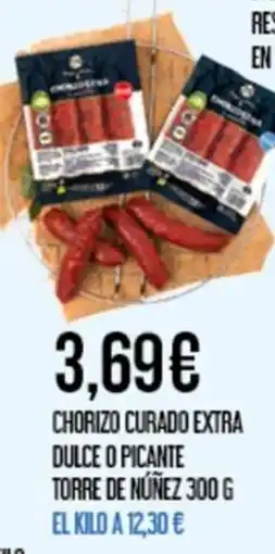 Claudio Chorizo curado extra dulce o picante torre de núñez oferta