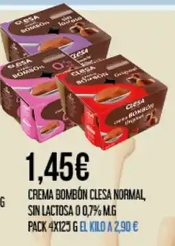 Claudio Crema bombón clesa normal, sin lactosa 0 0,7% m.g oferta