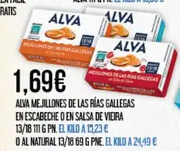 Claudio ALVA Mejillones de las rías gallegas en escabeche o en salsa de vieira oferta
