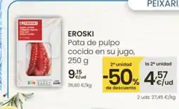 Eroski EROSKI Pata de pulpo cocido en su jugo oferta