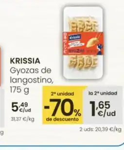 Eroski KRISSIA Gyozas de langostino oferta