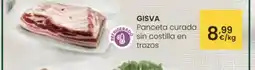 Eroski GISVA Panceta curada sin costilla en trozos oferta