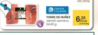 Eroski TORRE DE NUÑEZ Jamón serrano oferta